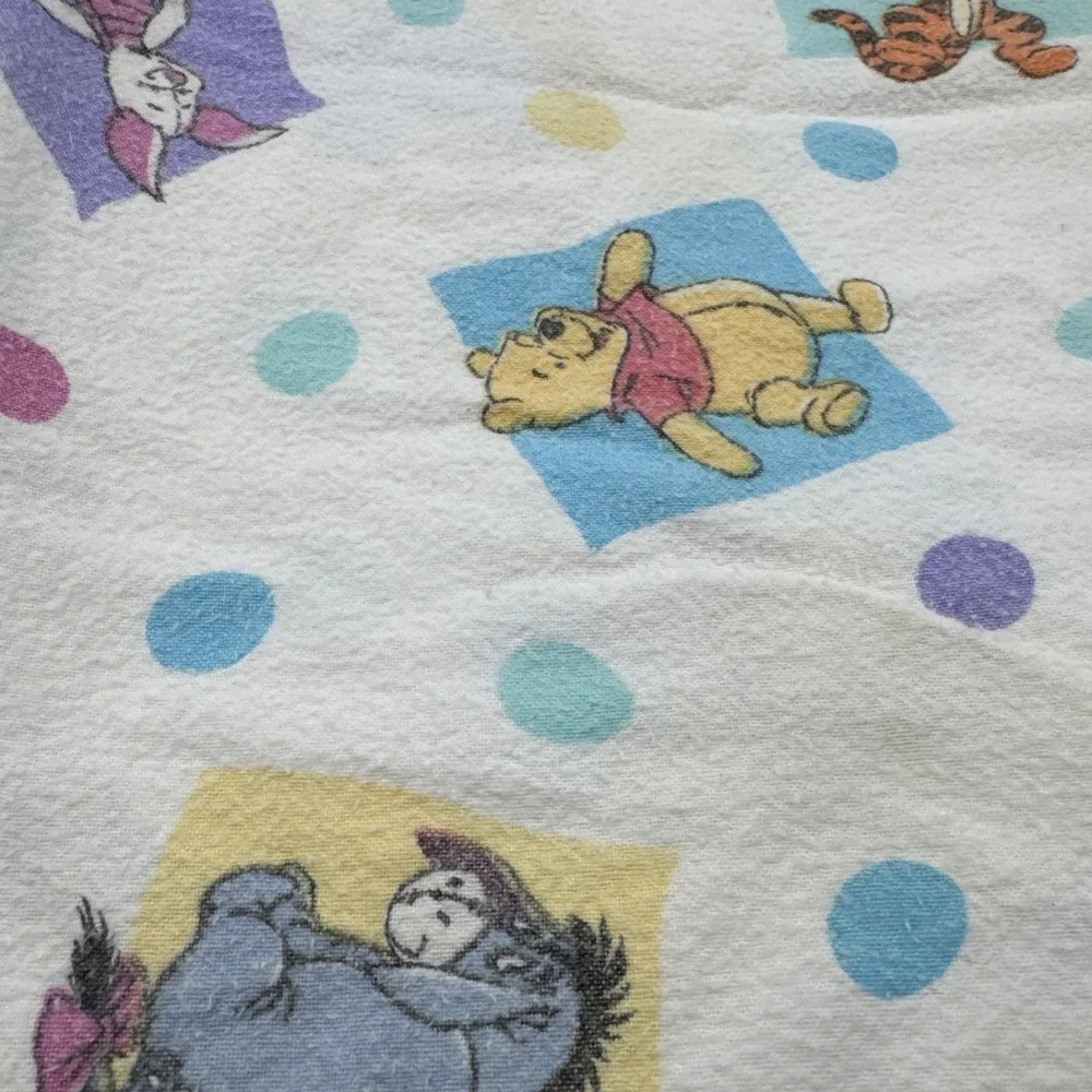 VTG Y2K Winnie the Pooh Comforter Baby Blanket & Receiving Blanket Disney 1994